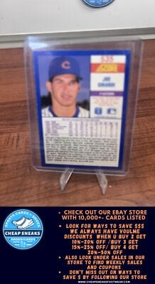 Cheap Sneaks Footwear/Sports Cards Baseball Card Joe Girardi 1990 Score #535 Chicago Cubs