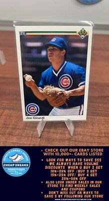 Cheap Sneaks Footwear/Sports Cards Baseball Card Joe Girardi 1990 Upper Deck #304 Chicago Cubs