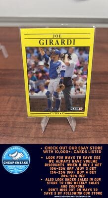 Cheap Sneaks Footwear/Sports Cards Baseball Card Joe Girardi 1991 Fleer #421 Chicago Cubs