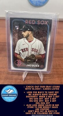 Cheap Sneaks Footwear/Sports Cards Baseball Card Joe Jacques RC 2024 Topps #187 Boston Red Sox