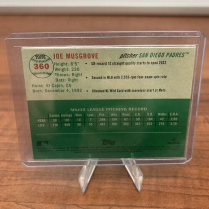 Cheap Sneaks Footwear/Sports Cards Baseball Card Joe Musgrove 2023 Topps Chrome Platinum Anniversary #360 San Diego Pad