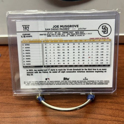 Cheap Sneaks Footwear/Sports Cards Baseball Card Joe Musgrove 2024 Topps Chrome Silver Refractor Card #192 San Diego Pa