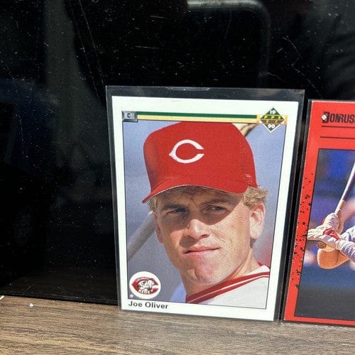 Cheap Sneaks Footwear/Sports Cards Baseball Card Joe Oliver  Cincinnati Reds 4 Card Lot 1989-1990 Donruss,Upper Deck,Fl
