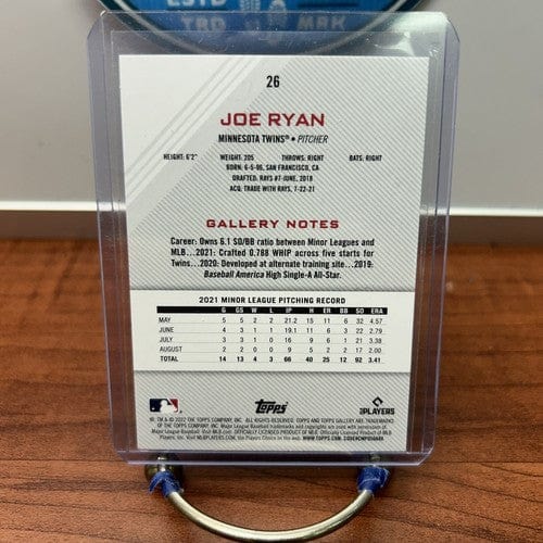 Cheap Sneaks Footwear/Sports Cards Baseball Card Joe Ryan Minnesota Twins - 2022 Topps Gallery Baseball Rookie Card (RC