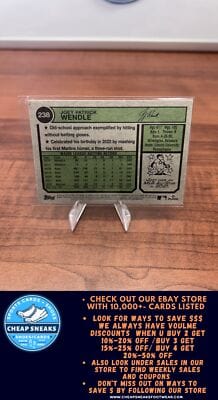 Cheap Sneaks Footwear/Sports Cards Baseball Card Joey Wendle 2023 Topps Heritage #238 Miami Marlins