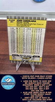 Cheap Sneaks Footwear/Sports Cards Baseball Card John Candelaria 1989 Fleer #251 New York Yankees