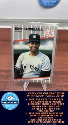 Cheap Sneaks Footwear/Sports Cards Baseball Card John Candelaria 1989 Fleer #251 New York Yankees