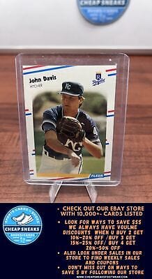 Cheap Sneaks Footwear/Sports Cards Baseball Card John Davis RC 1988 Fleer #255 Kansas City Royals