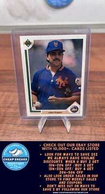 Cheap Sneaks Footwear/Sports Cards Baseball Card John Franco 1991 Upper Deck #290 New York Mets