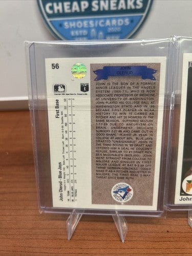 Cheap Sneaks Footwear/Sports Cards Baseball Card John Olerud 1990 Upper Deck #56 Toronto Blue Jays Rookie RC NM CENTERE