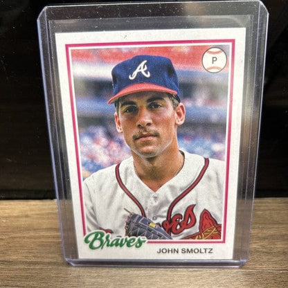 Cheap Sneaks Footwear/Sports Cards Baseball Card John Smoltz Lot (3) Atlanta Braves Pitcher 89 Topps RC, 90 Up  Deck, 2