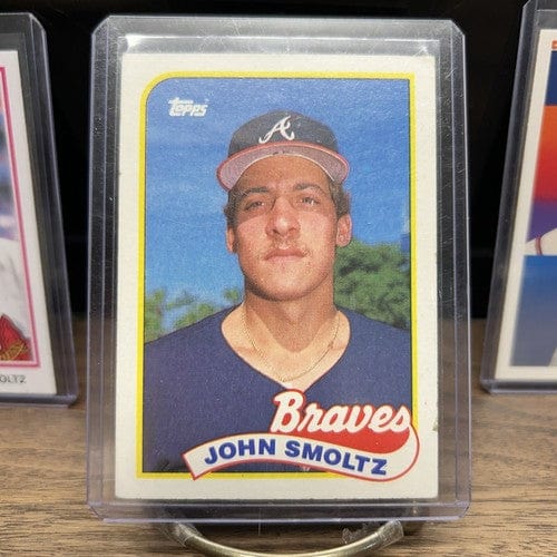 Cheap Sneaks Footwear/Sports Cards Baseball Card John Smoltz Lot (3) Atlanta Braves Pitcher 89 Topps RC, 90 Up  Deck, 2