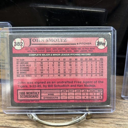 Cheap Sneaks Footwear/Sports Cards Baseball Card John Smoltz Lot (3) Atlanta Braves Pitcher 89 Topps RC, 90 Up  Deck, 2