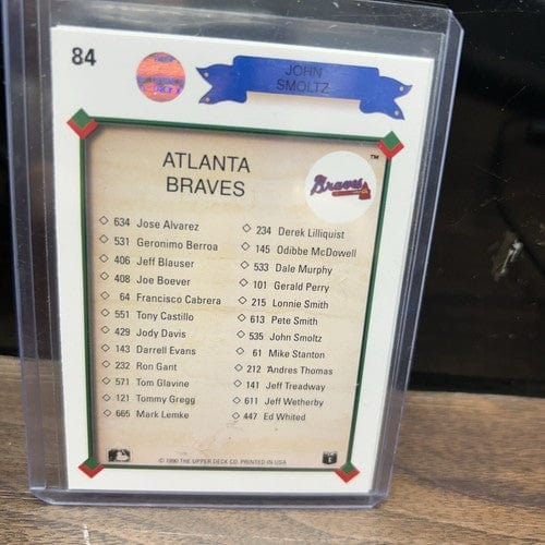 Cheap Sneaks Footwear/Sports Cards Baseball Card John Smoltz Lot (3) Atlanta Braves Pitcher 89 Topps RC, 90 Up  Deck, 2