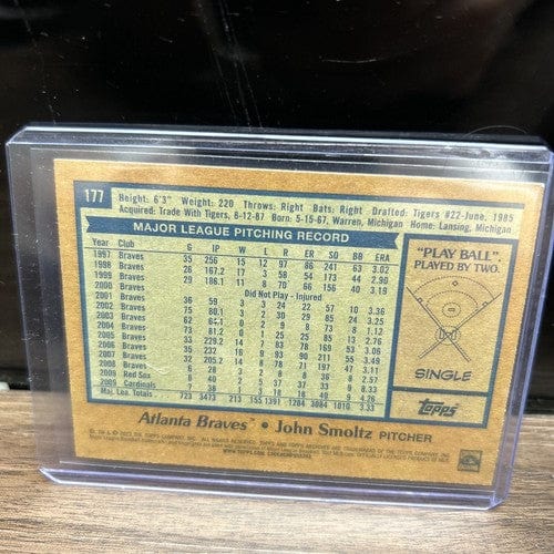 Cheap Sneaks Footwear/Sports Cards Baseball Card John Smoltz Lot (3) Atlanta Braves Pitcher 89 Topps RC, 90 Up  Deck, 2