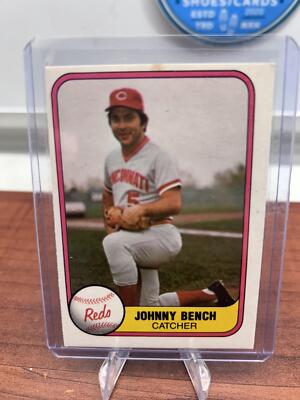 Cheap Sneaks Footwear/Sports Cards Baseball Card Johnny Bench 1981 Fleer #196 Cincinnati Reds