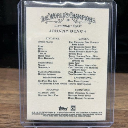 Cheap Sneaks Footwear/Sports Cards Baseball Card Johnny Bench 2022 Allen & Ginter Cincinatti Reds Baseball Card #38