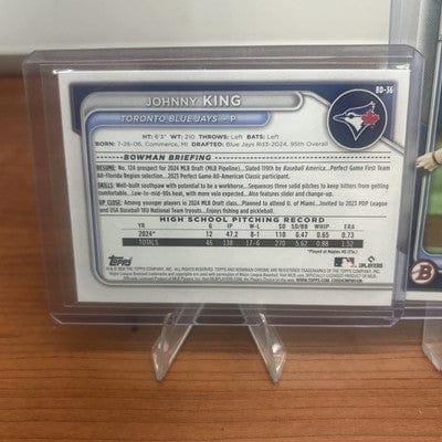 Cheap Sneaks Footwear/Sports Cards Baseball Card Johnny King 2024 Bowman Draft 1st Bowman Card #BD-36 Toronto Blue Jays