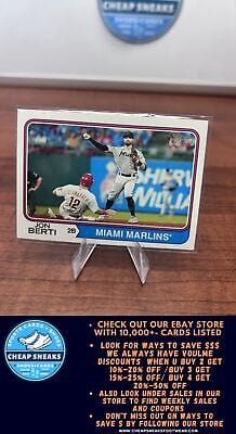 Cheap Sneaks Footwear/Sports Cards Baseball Card Jon Berti 2023 Topps Heritage #53 Miami Marlins