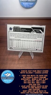 Cheap Sneaks Footwear/Sports Cards Baseball Card Jon Berti 2023 Topps Rainbow Foil #72 Miami Marlins