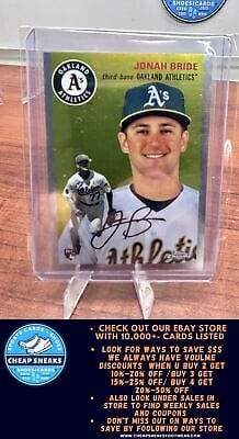 Cheap Sneaks Footwear/Sports Cards Baseball Card Jonah Bride RC 2023 Topps Chrome Platinum Anniversary #63 Oakland Athl