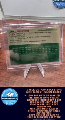 Cheap Sneaks Footwear/Sports Cards Baseball Card Jonah Bride RC 2023 Topps Chrome Platinum Anniversary Refractor #63 At
