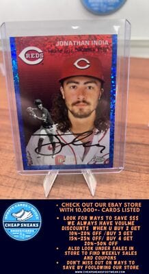 Cheap Sneaks Footwear/Sports Cards Baseball Card Jonathan India  2023 Topps Chrome Platinum Anni Blue Mi Diamond Refrac