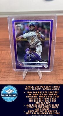 Cheap Sneaks Footwear/Sports Cards Baseball Card Jonathan Villar 2022 Topps Chrome Update Purple Refractor #USC44 Chica