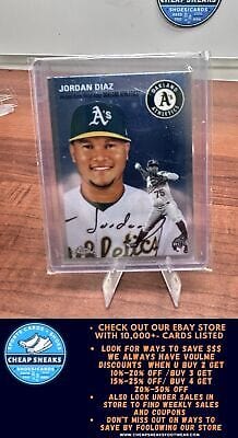 Cheap Sneaks Footwear/Sports Cards Baseball Card Jordan Diaz RC 2023 Topps Chrome Platinum Anniversary #155 Oakland Ath