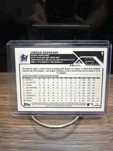 Cheap Sneaks Footwear/Sports Cards Baseball Card JORDAN GROSHANS 2023 Topps Chrome Baseball Rookie Card #9 RC MIAMI MAR