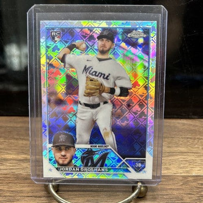 Cheap Sneaks Footwear/Sports Cards Baseball Card Jordan Groshans 2023 Topps Chrome RC Rookie Logofactor  #9 Marlins, Ya