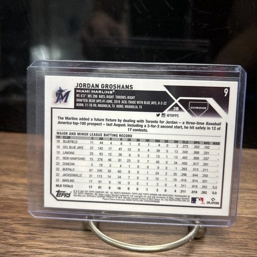 Cheap Sneaks Footwear/Sports Cards Baseball Card Jordan Groshans 2023 Topps Chrome RC Rookie Logofactor  #9 Marlins, Ya