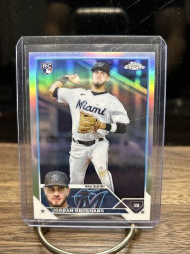 Cheap Sneaks Footwear/Sports Cards Baseball Card JORDAN GROSHANS 2023 TOPPS CHROME REFRACTOR ROOKIE RC MIAMI MARLINS
