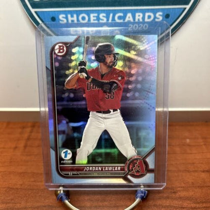 Cheap Sneaks Footwear/Sports Cards Baseball Card JORDAN LAWLAR 2022 Bowman Draft 1st Edition #BD-78 Sky Blue Foil Diamo