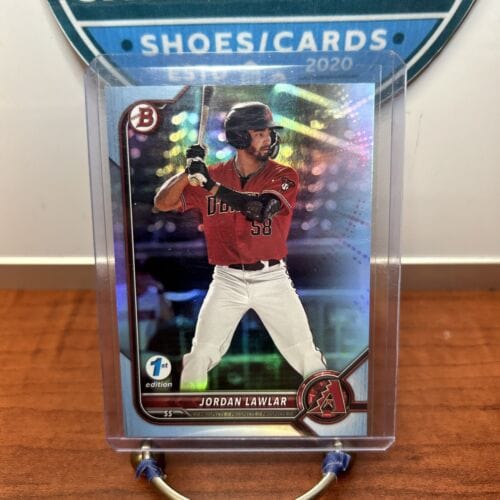 Cheap Sneaks Footwear/Sports Cards Baseball Card JORDAN LAWLAR 2022 Bowman Draft 1st Edition #BD-78 Sky Blue Foil Diamo