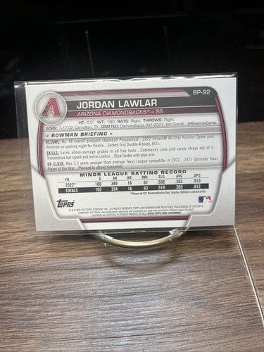 Cheap Sneaks Footwear/Sports Cards Baseball Card Jordan Lawler 2023 Bowman Prospects Arizona Diamondbacks #BCP-92