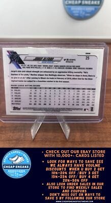 Cheap Sneaks Footwear/Sports Cards Baseball Card Jorge Alfaro 2021 Topps Chrome Refractor #25 Miami Marlins