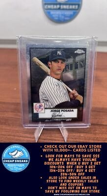 Cheap Sneaks Footwear/Sports Cards Baseball Card Jorge Posada 2021 Topps Chrome Platinum Anniversary #683 New York Yank