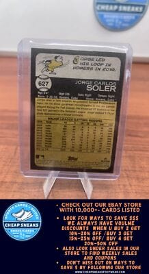 Cheap Sneaks Footwear/Sports Cards Baseball Card Jorge Soler 2022 Topps Heritage #627 Miami Marlins