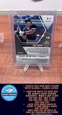 Cheap Sneaks Footwear/Sports Cards Baseball Card Jose Abreu 2021 Panini Mosaic Reactive Blue #77 Chicago White Sox