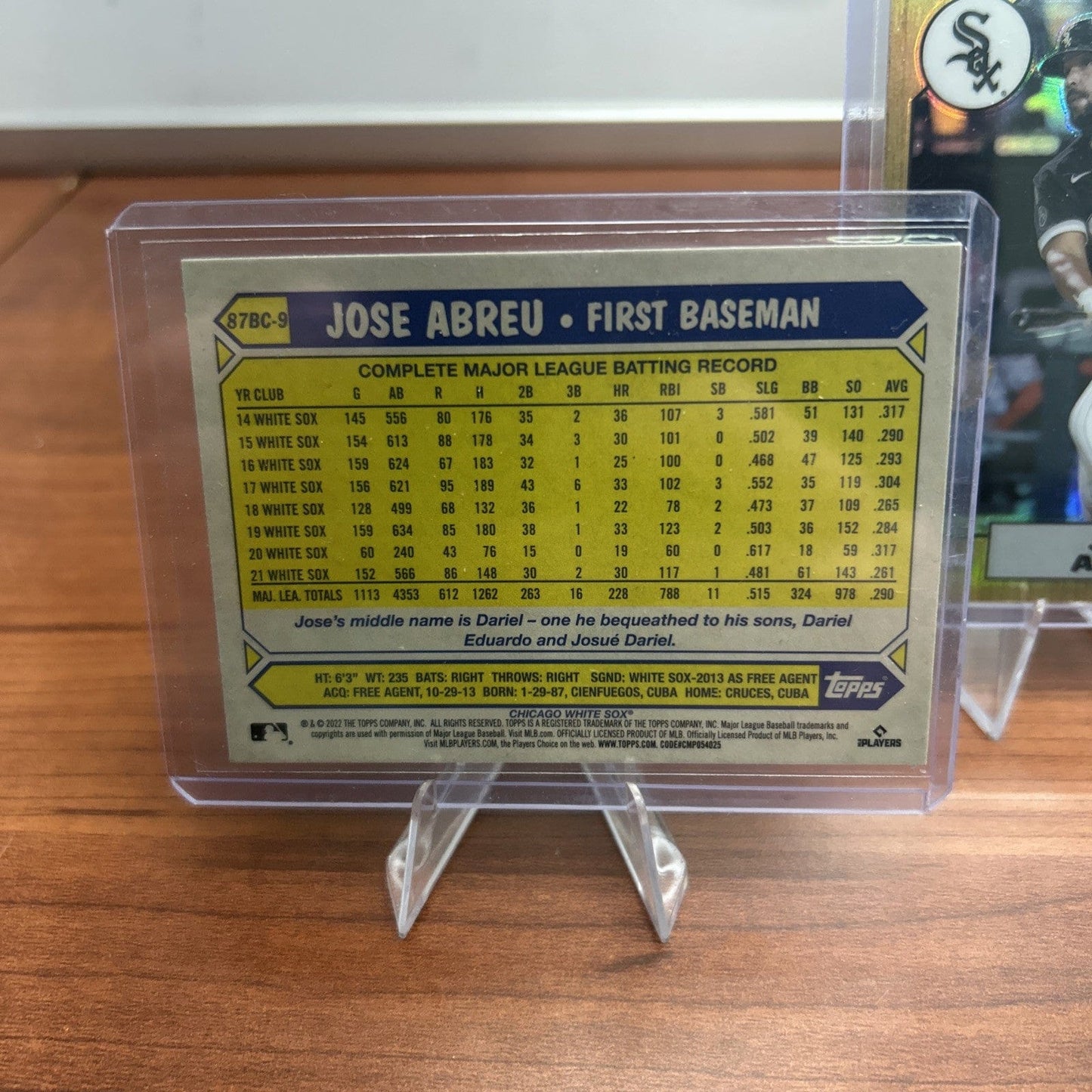 Cheap Sneaks Footwear/Sports Cards Baseball Card JOSE ABREU 2022 Topps Chrome #87BC-9 1987 35th Anniversary Refractor I