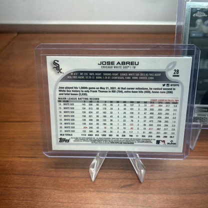 Cheap Sneaks Footwear/Sports Cards Baseball Card Jose Abreu 2022 Topps Chrome Base #28 - Chicago White Sox