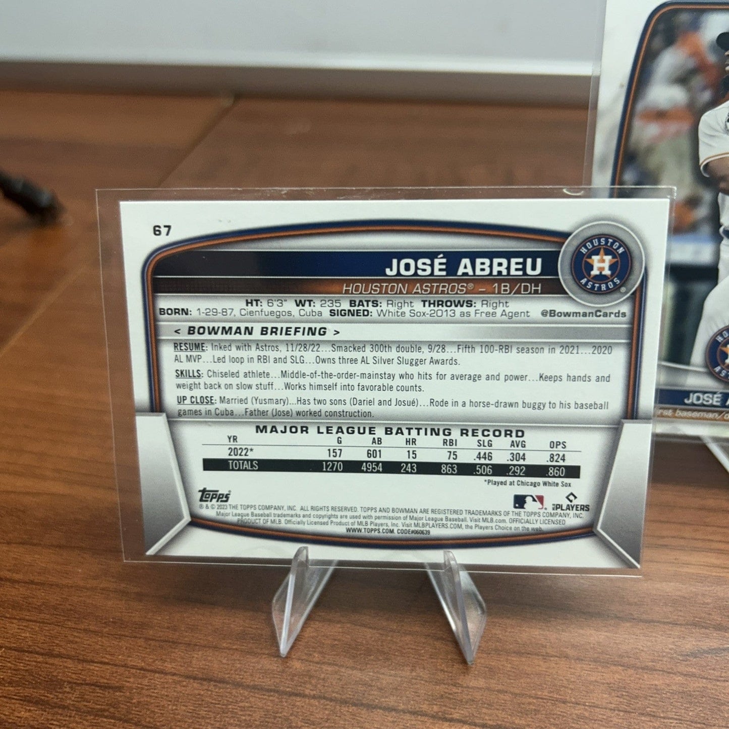 Cheap Sneaks Footwear/Sports Cards Baseball Card Jose Abreu 2023 Bowman Draft Baseball#67 Houston Astros