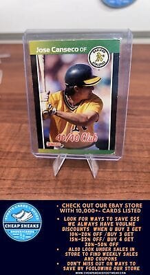 Cheap Sneaks Footwear/Sports Cards Baseball Card Jose Canseco 1989 Donruss #643 Oakland Athletics