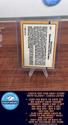 Cheap Sneaks Footwear/Sports Cards Baseball Card Jose Canseco 1989 Donruss #643 Oakland Athletics