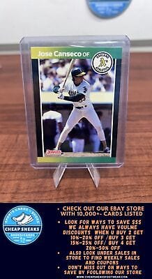 Cheap Sneaks Footwear/Sports Cards Baseball Card Jose Canseco 1989 Donruss #91 Oakland Athletics