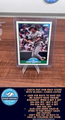 Cheap Sneaks Footwear/Sports Cards Baseball Card Jose Canseco 1989 Score #1 Oakland Athletics