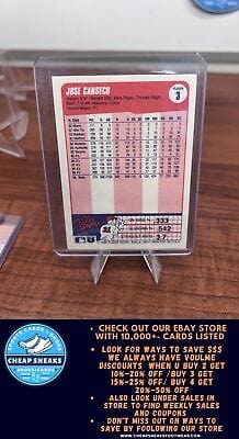 Cheap Sneaks Footwear/Sports Cards Baseball Card Jose Canseco 1990 Fleer #3b Oakland Athletics
