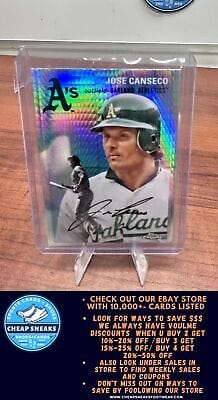 Cheap Sneaks Footwear/Sports Cards Baseball Card Jose Canseco 2023 Topps Chrome Platinum Anniversary Prism Refractor #3
