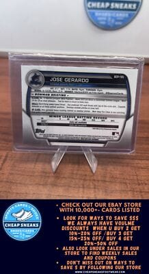 Cheap Sneaks Footwear/Sports Cards Baseball Card Jose Gerardo 2023 Bowman Chrome Chrome Mojo Refractor #BCP-195  Marlin